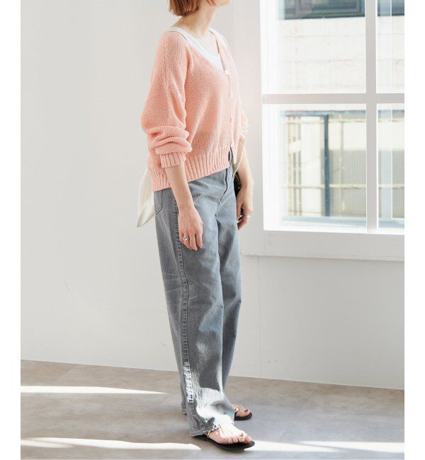 Spick and Span「ペーパーヤーンVネックカーディガン」|カーディガン|