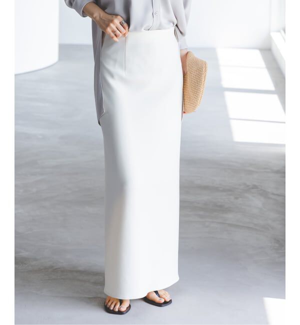 NOBLE「《追加》コンフォートジャージーライクタイトスカート 2」|スカート|