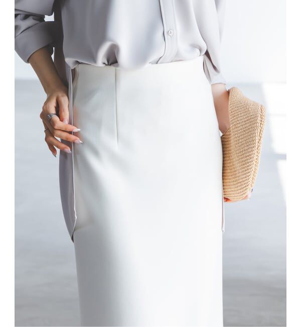 NOBLE「《追加》コンフォートジャージーライクタイトスカート 2」|スカート|