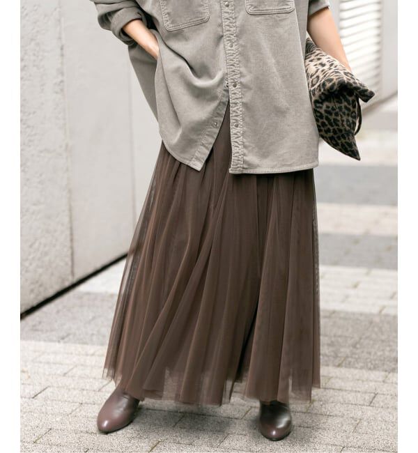 Spick and Span「《追加》チュールスカート」|スカート|