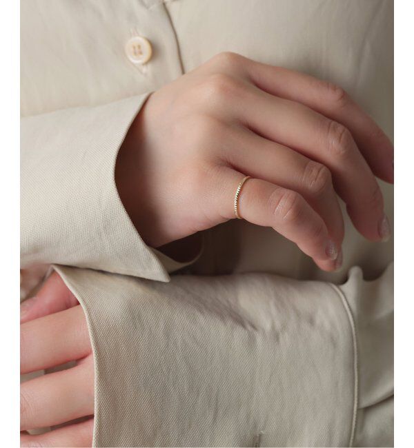 Lilas by Spick&Span「スタッズピンキーリング K10」|リング|ゴールド