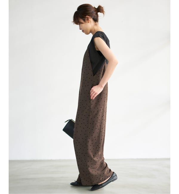 Spick and Span「《WEB限定》フロッキードットキャミサロペット」|オールインワン|