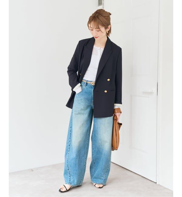 Spick and Span「《追加》プレーンウィーブダブルブレストジャケット」|テーラードジャケット|