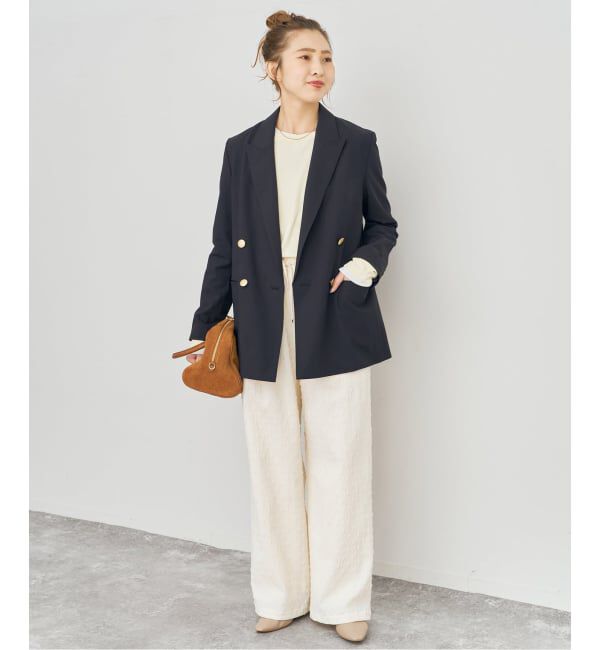 Spick and Span「《追加》プレーンウィーブダブルブレストジャケット」|テーラードジャケット|