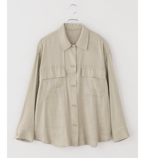 Spick and Span「リネンミックスストレッチシャツジャケット」|その他|ベージュ