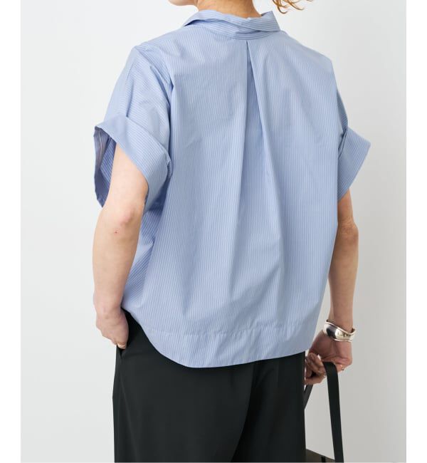 Spick and Span「《予約》ハーフスリーブポプリンシャツ」|シャツ・ブラウス|