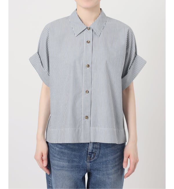 Spick and Span「《予約》ハーフスリーブポプリンシャツ」|シャツ・ブラウス|