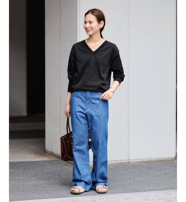 FRAMeWORK「CO/PL 18G Vプルオーバー」|ニット・セーター|