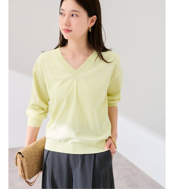 FRAMeWORK「CO/PL 18G Vプルオーバー」|ニット・セーター|