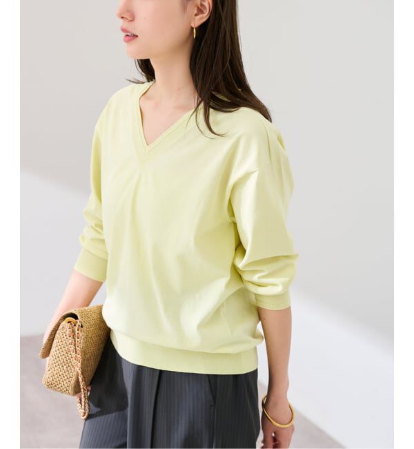 FRAMeWORK「CO/PL 18G Vプルオーバー」|ニット・セーター|