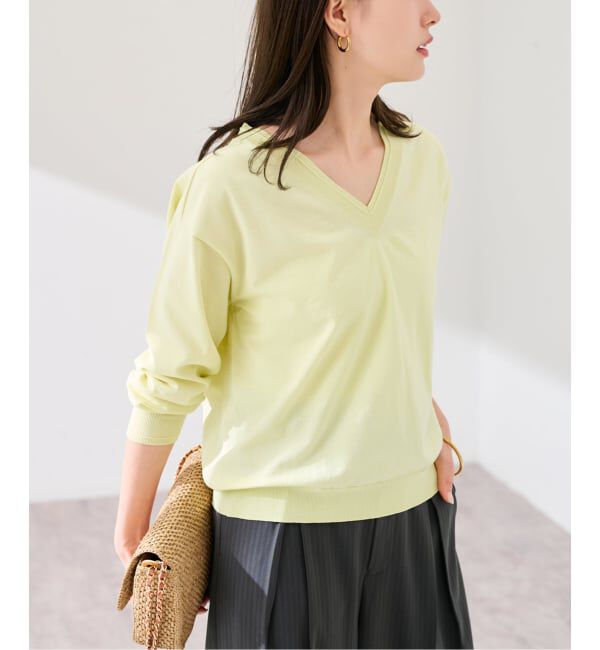 FRAMeWORK「CO/PL 18G Vプルオーバー」|ニット・セーター|