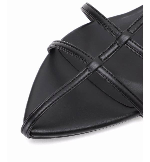  「《WEB限定 / 追加予約》ポインテッドダブルTストラップサンダル」|サンダル|