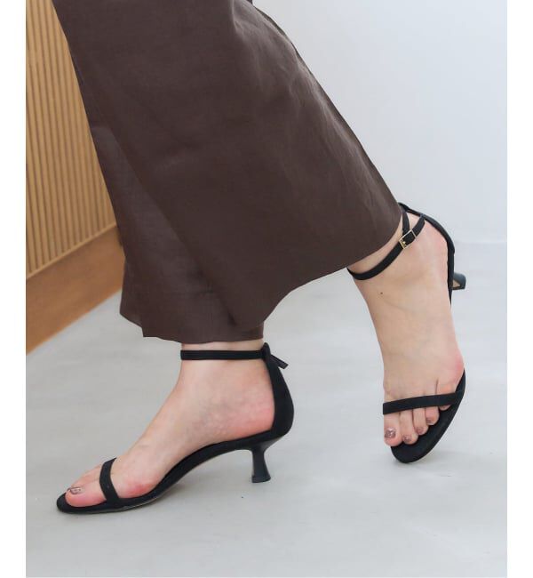  「《WEB限定 / 追加予約》5cmホソストラップサンダル」|サンダル|ブラック