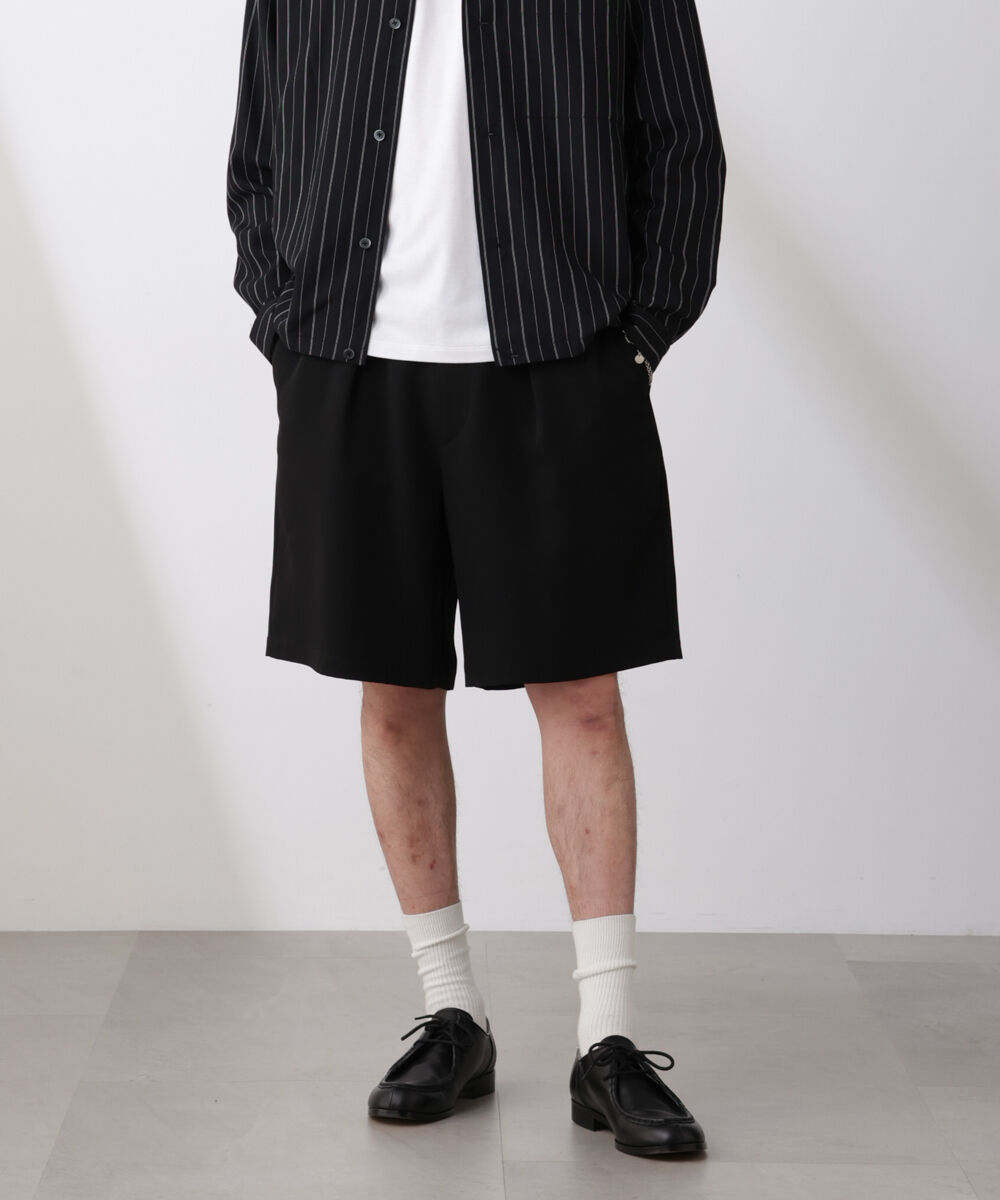nano･universe「Epoche 1タックショーツ（セットアップ可）」|チノ|ブラック