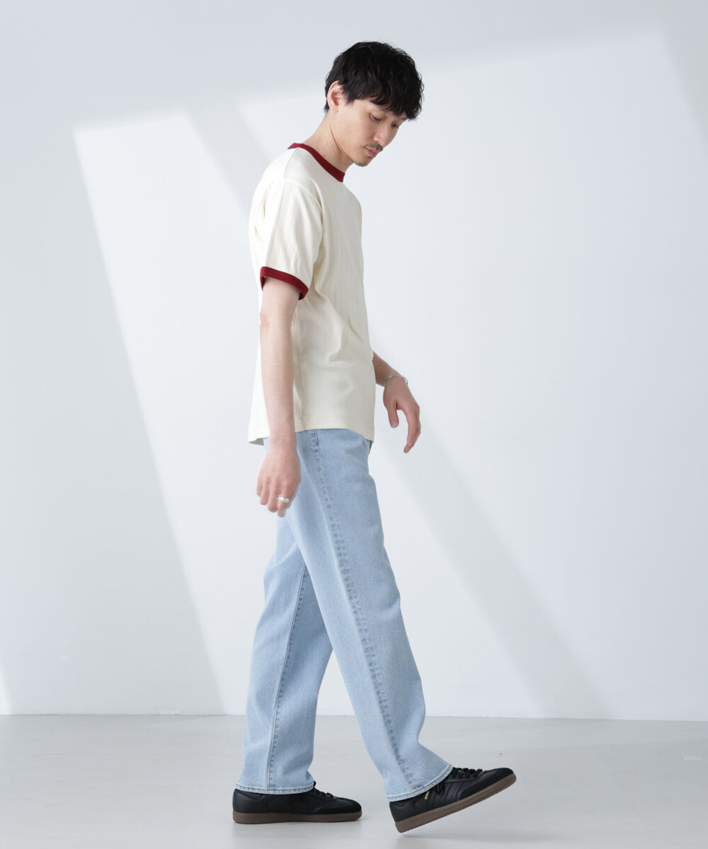 nano･universe「「NJ/CLUB」 針抜きリンガーTシャツ」|Tシャツ・カットソー|