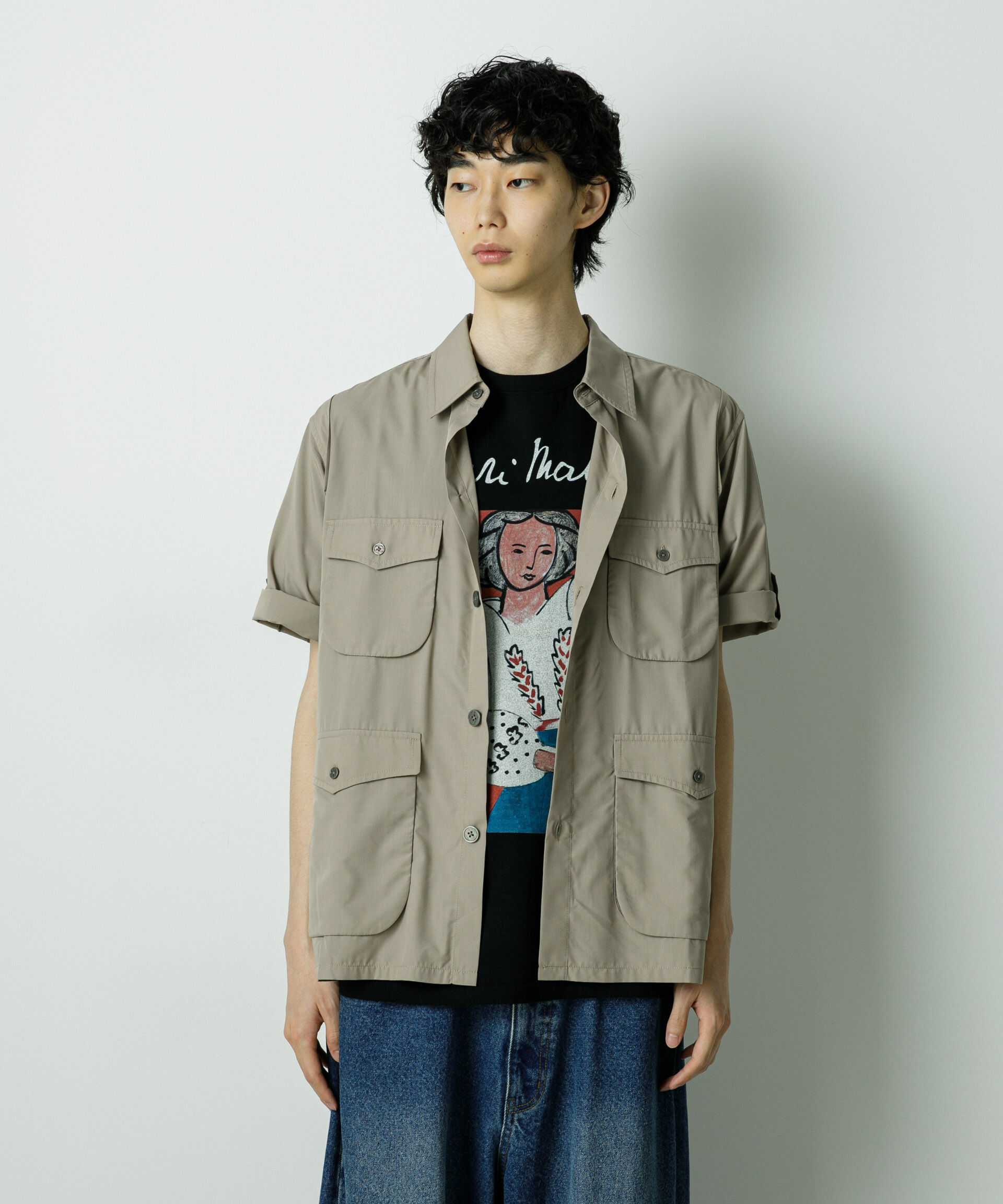 nano･universe「｢HOTEL PALACE｣TRポプリンサファリシャツ」|シャツ・ブラウス|