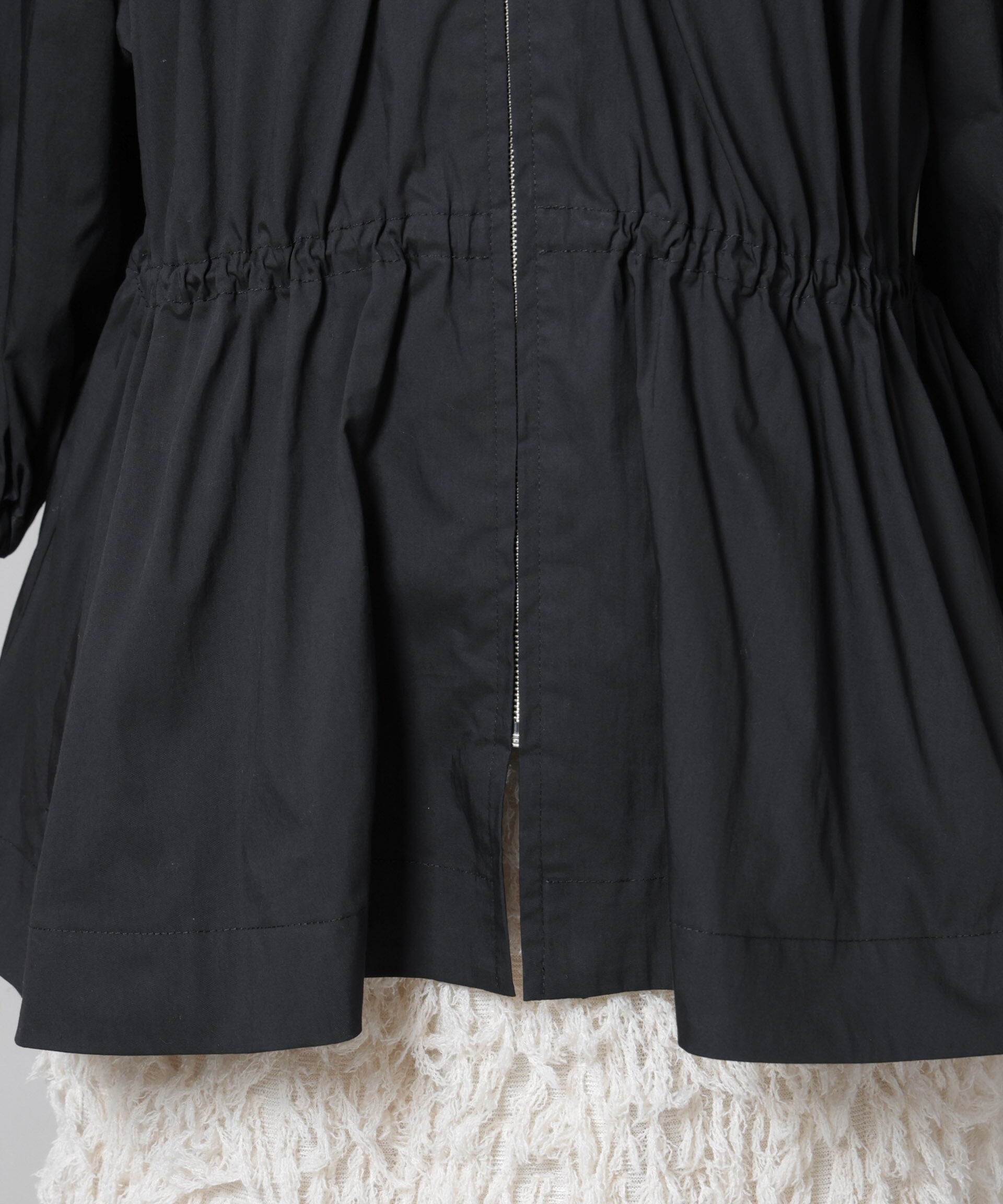 nano･universe「タイプライタードロストギャザーブルゾン」|ブルゾン・スタジャン|