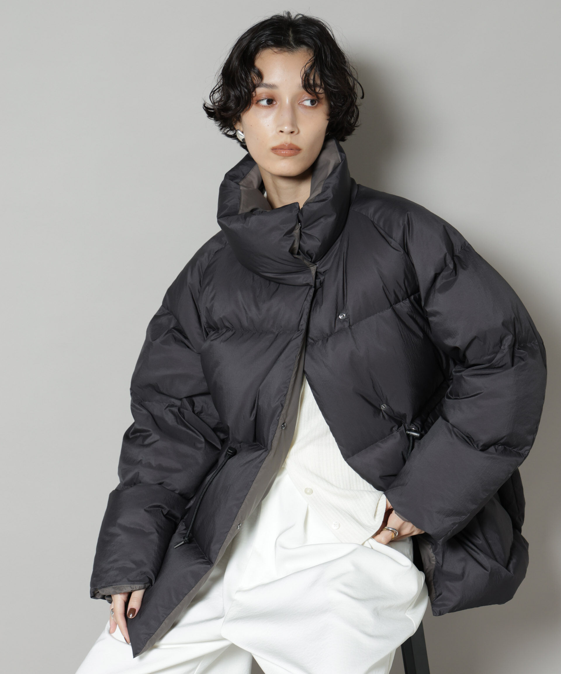 nano･universe「「西川ダウン(R)」バイカラーボリュームダウン」|ダウン|