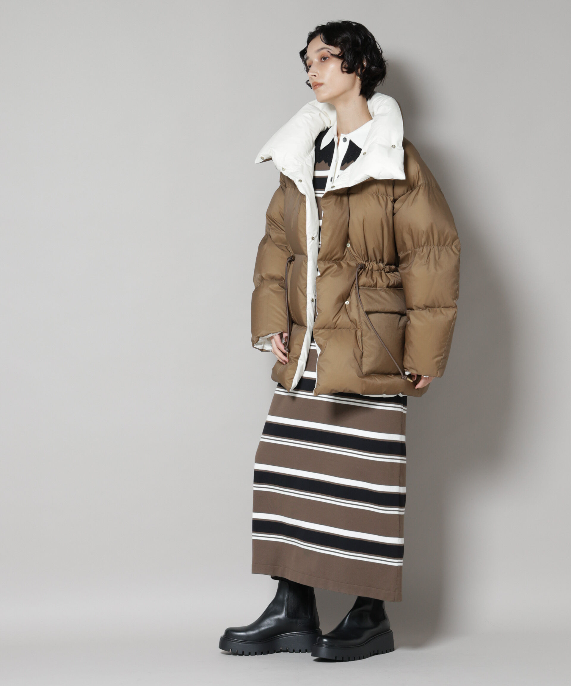 nano･universe「「西川ダウン(R)」バイカラーボリュームダウン」|ダウン|