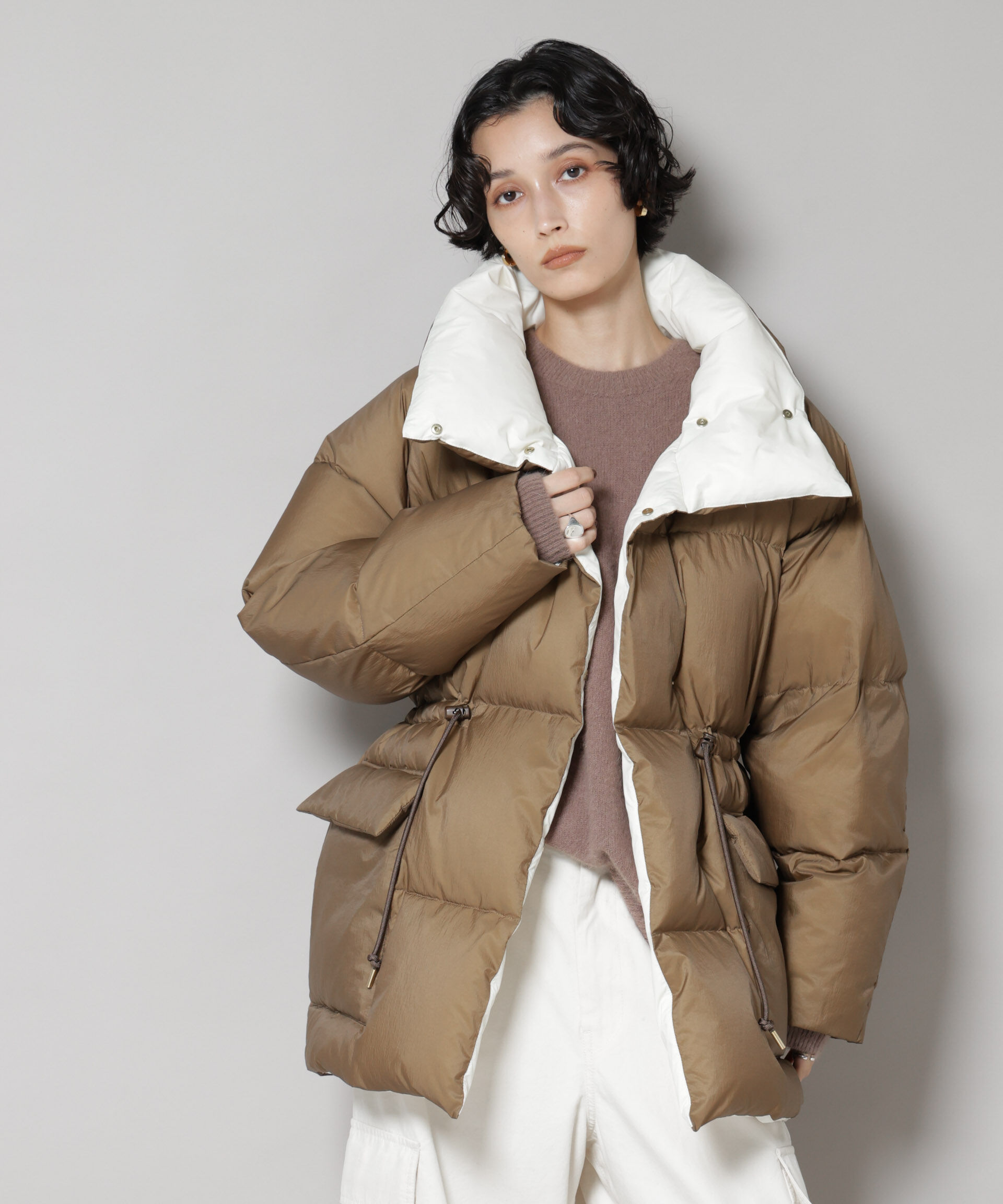 nano･universe「「西川ダウン(R)」バイカラーボリュームダウン」|ダウン|