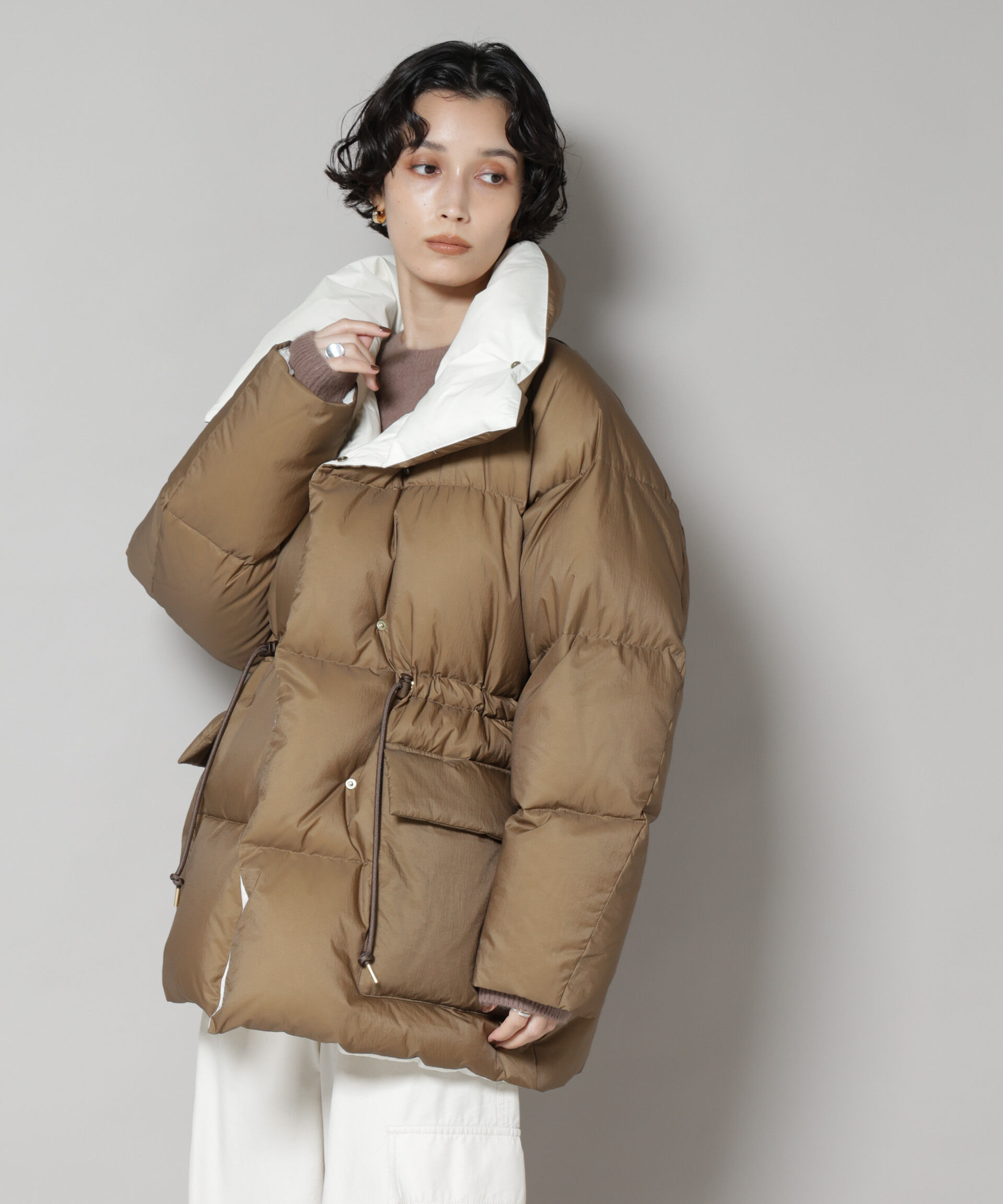 nano･universe「「西川ダウン(R)」バイカラーボリュームダウン」|ダウン|