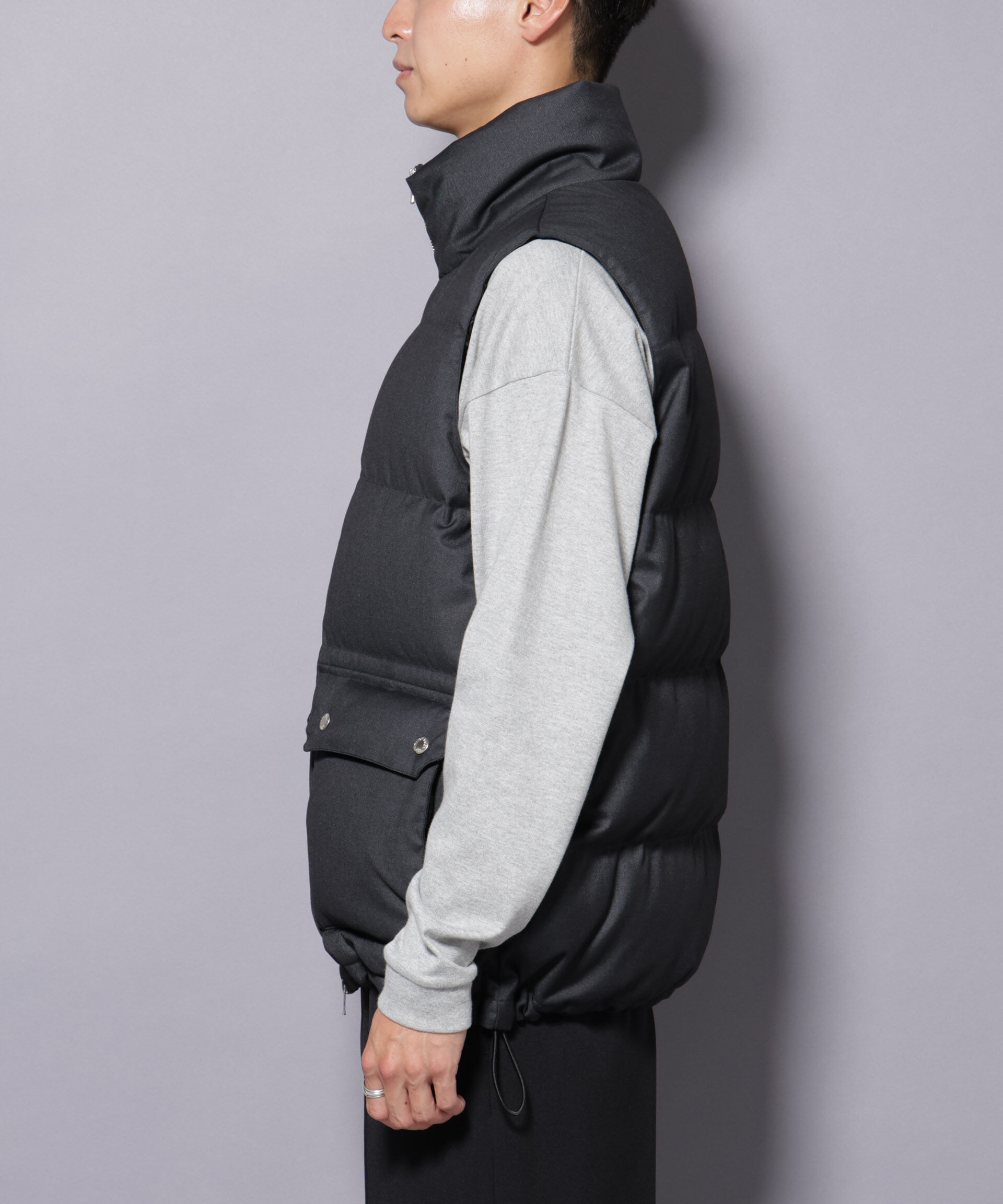 nano･universe「DELEGANTE エアリーサキソニー/グレンチェックTAIONダウンベスト」|ダウン|