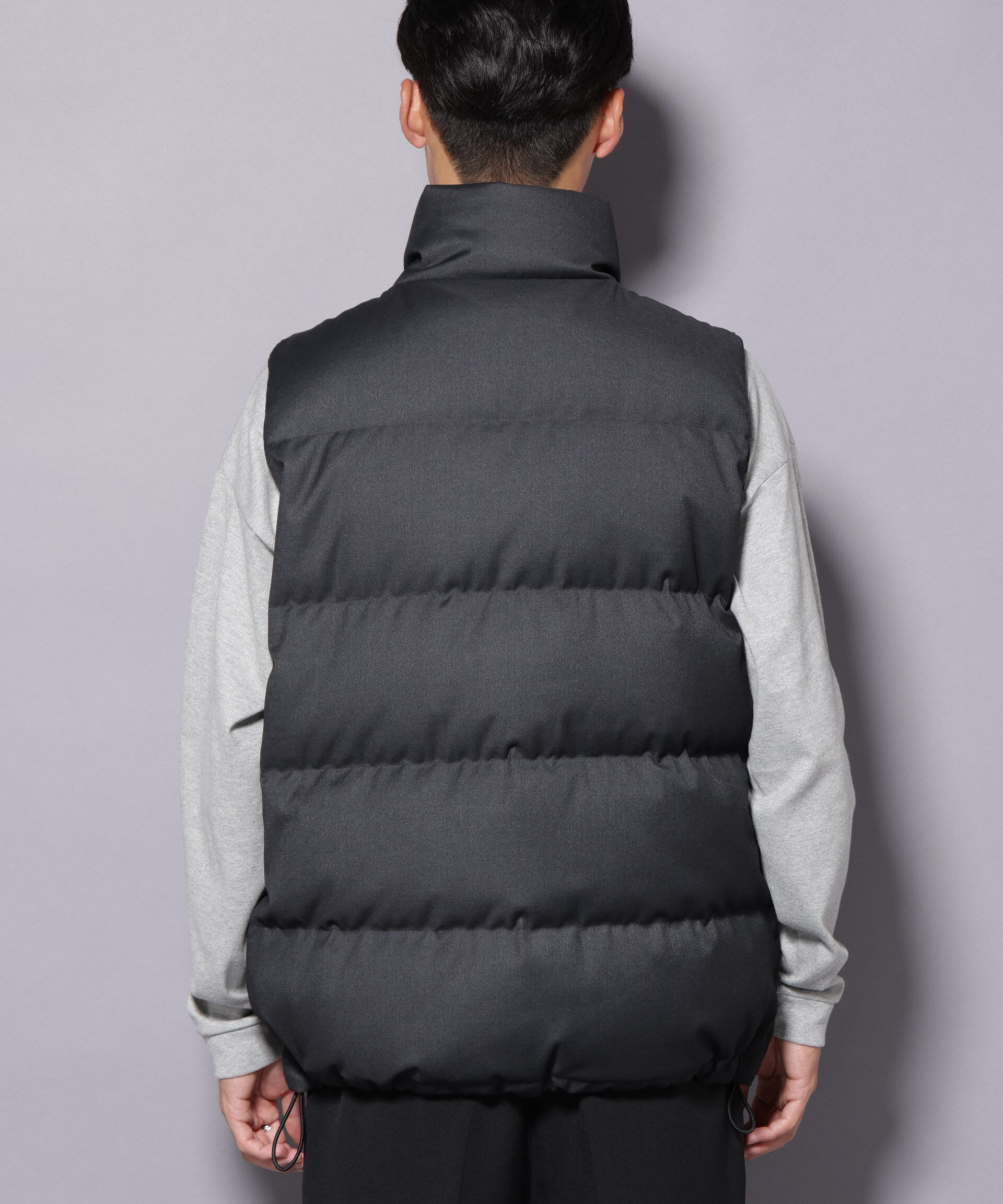 nano･universe「DELEGANTE エアリーサキソニー/グレンチェックTAIONダウンベスト」|ダウン|