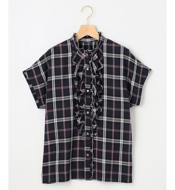 組曲「シアーツイルチェック フリルブラウス」|シャツ・ブラウス|