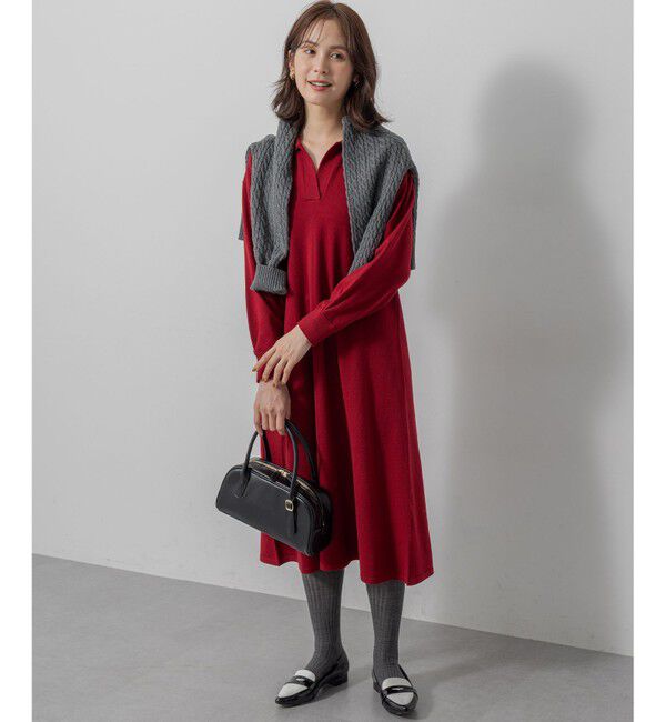 組曲「【加藤ローサさん着用】スキッパーニット ワンピース」|ワンピース|