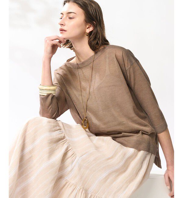 23区「【洗える】LIBECO ティアード スカート」|スカート|