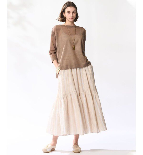 23区「【洗える】LIBECO ティアード スカート」|スカート|