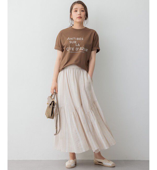 23区「【洗える】LIBECO ティアード スカート」|スカート|