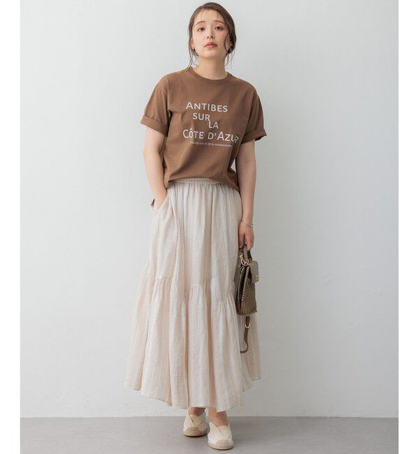 23区「【洗える】LIBECO ティアード スカート」|スカート|