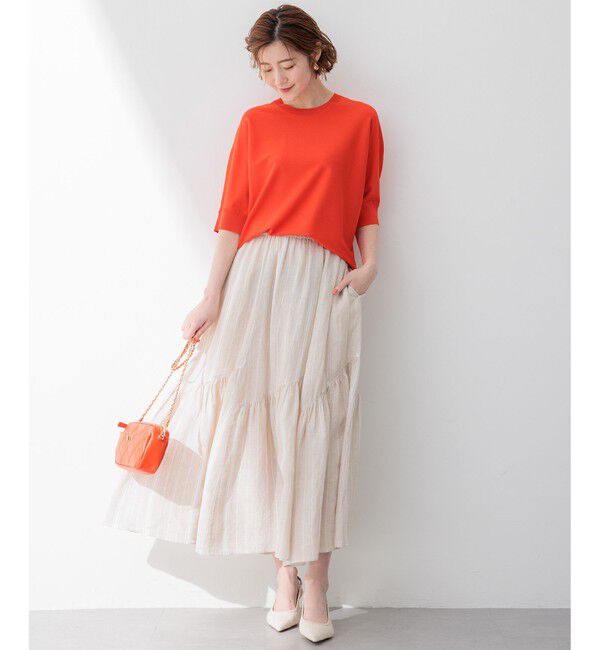 23区「【洗える】LIBECO ティアード スカート」|スカート|