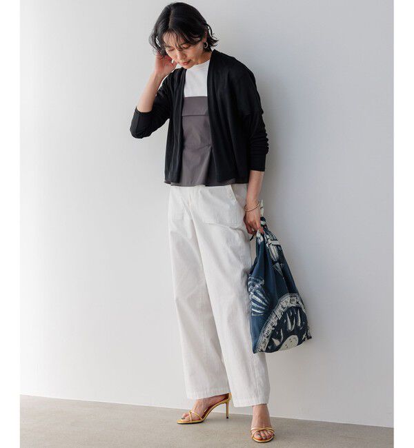 23区「【一部店舗限定/洗える】マルチ機能 シアー クロップド カーディガン」|カーディガン|