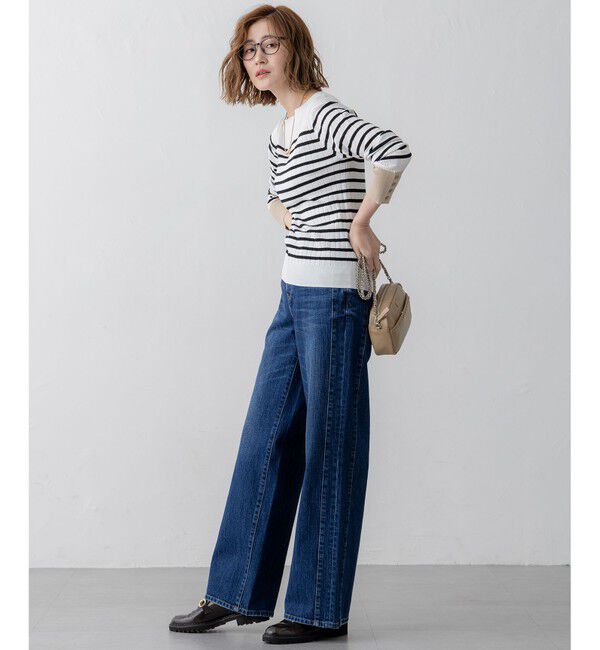 23区「【洗える】シルキーレーヨンワイドリブ ニット」|ニット・セーター|