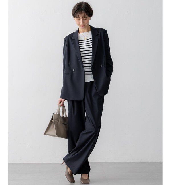 23区「【洗える】シルキーレーヨンワイドリブ ニット」|ニット・セーター|