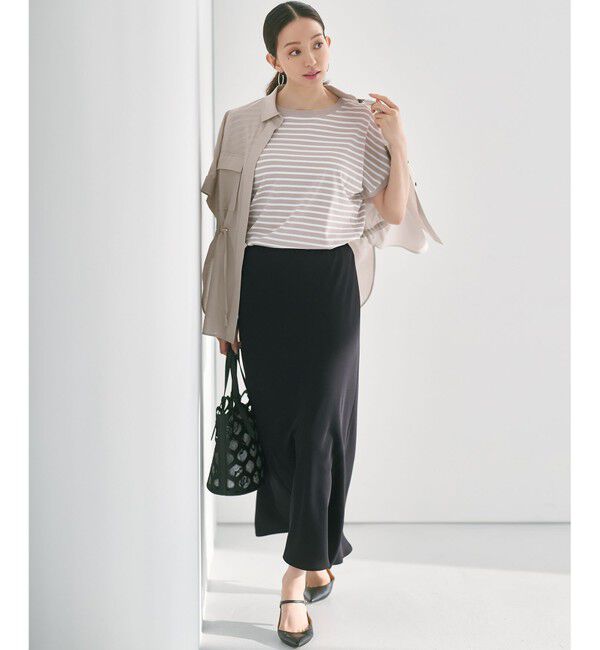 23区「【洗える】ライトシアーマットクロス ミリタリーディティール シャツ」|シャツ・ブラウス|