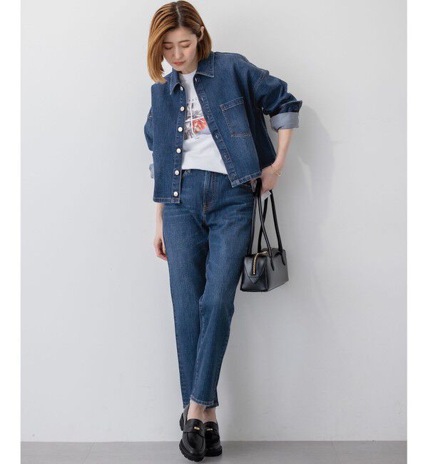 23区「【見上愛さん着用/RED CARD TOKYO&times;23区】クロップド デニム ジャケット」|デニムジャケット|