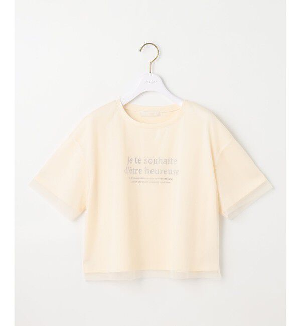 ANY SIS「【洗える】シアーチュールロゴ Tシャツ」|Tシャツ・カットソー|