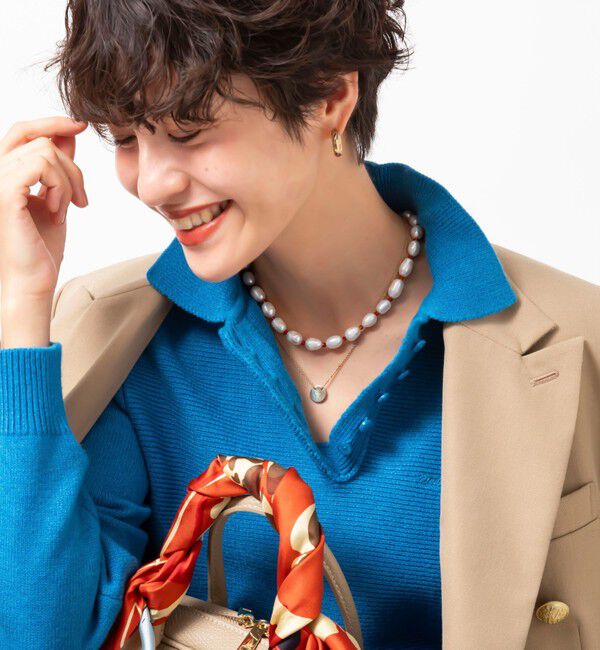 NOLLEY'S「【grace grace/グラスグラス】ラウンドプレートネックレス」|ネックレス|