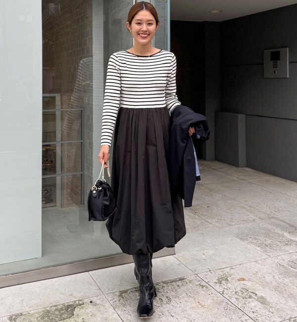 NOLLEY'S sophi「タフタバルーンスカート2WAYニットワンピース」|ワンピース|