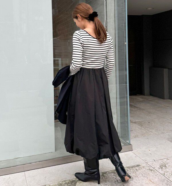 NOLLEY'S sophi「タフタバルーンスカート2WAYニットワンピース」|ワンピース|