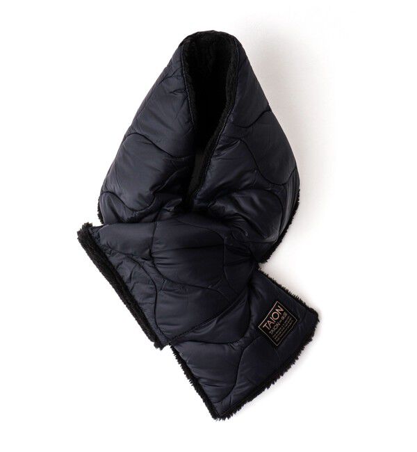 NOLLEY'S goodman「【TAION / タイオン】MILITARY R/S DOWN SCARF SOFT SHELL 17」|マフラー|ダークネイビー