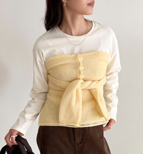 fredy emue「モヘヤ混ビスチェカーディガン」|カーディガン|