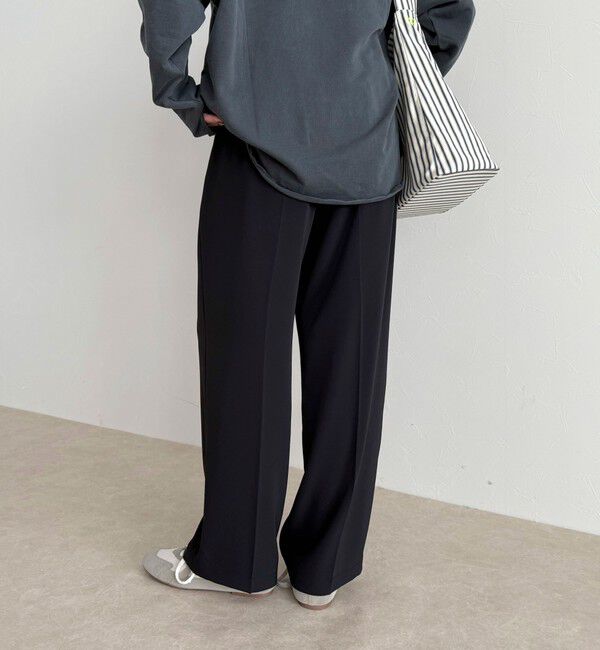 fredy emue「【オン・オフ対応/高身長サイズあり】とろみツイルタックスラックス」|スラックス|