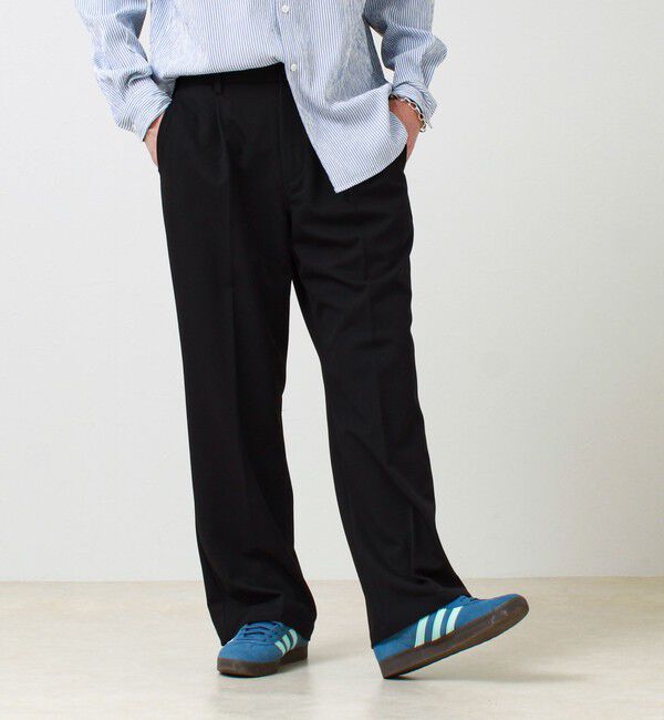 GLOSTER「【美シルエット】ミディアムストレート フレアパンツ」|チノ|