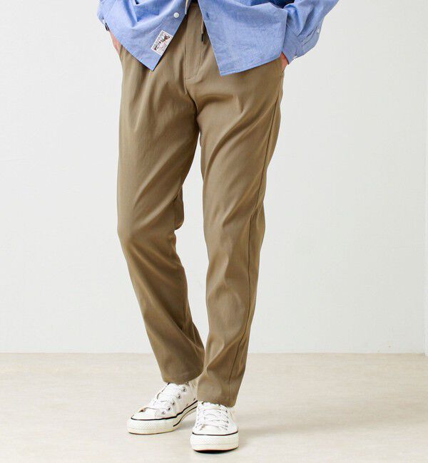 GLOSTER「【快適ストレッチ】Relaxイージーパンツ」|チノ|ベージュ