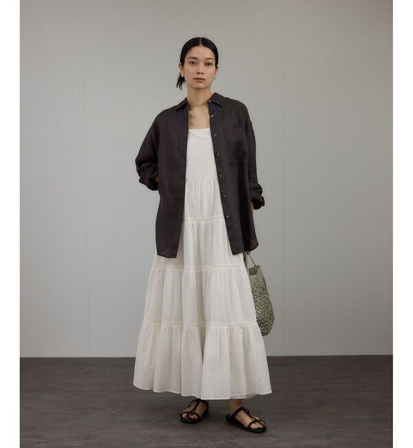 SALON adam et rope'「【WEB限定】ティアードキャミワンピース［洗える］」|ワンピース|