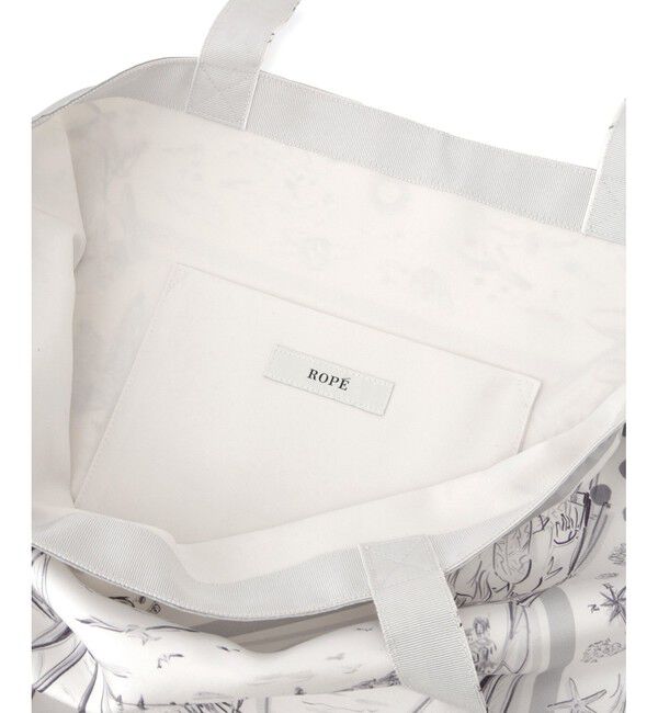ROPE「【YUKO SAEKI for ROPE&rsquo;・コラボ】スカーフ柄プリント シルクトートバッグ【A4対応】」|トートバッグ|